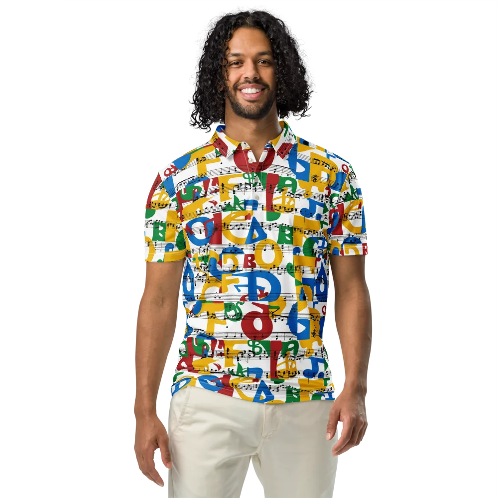 Chromatic Crescendo on Men's Slim Fit Polo Shirt — Front