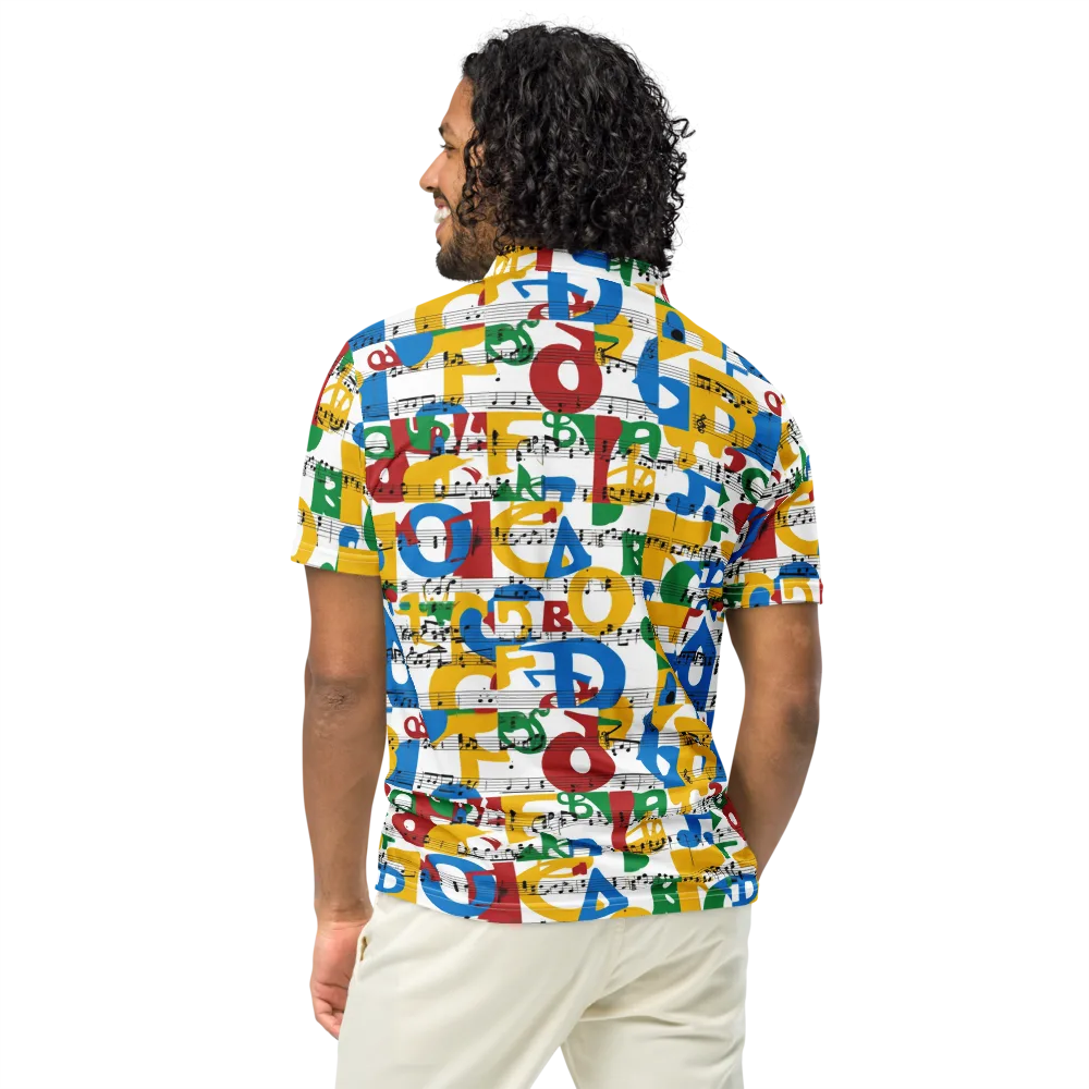 Chromatic Crescendo on Men's Slim Fit Polo Shirt — Back