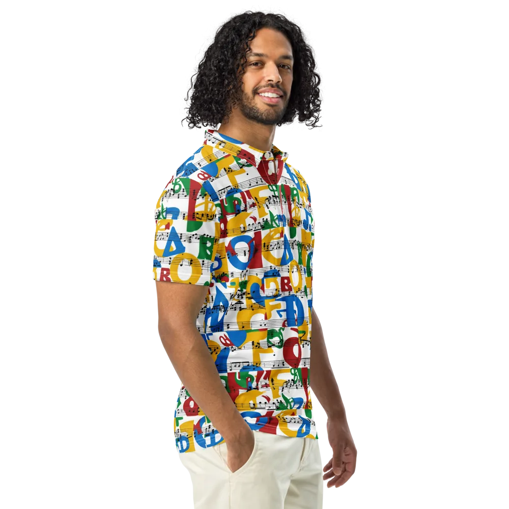 Chromatic Crescendo on Men's Slim Fit Polo Shirt — Right Front
