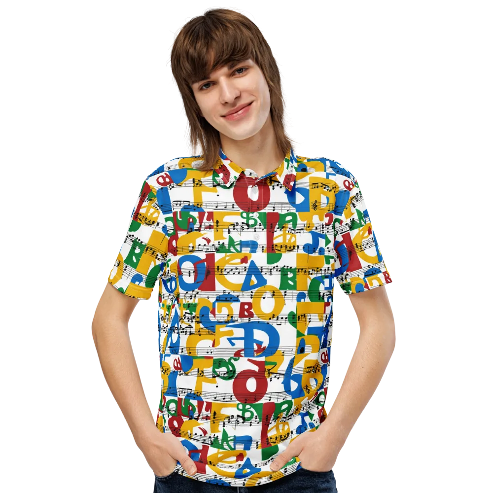 Chromatic Crescendo on Men's Slim Fit Polo Shirt — Front