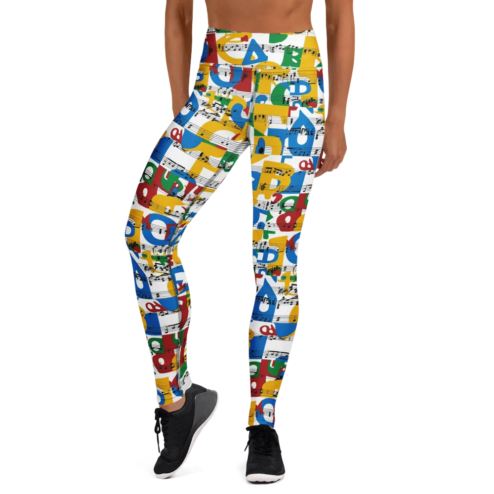 Chromatic Crescendo on Yoga Leggings — Front