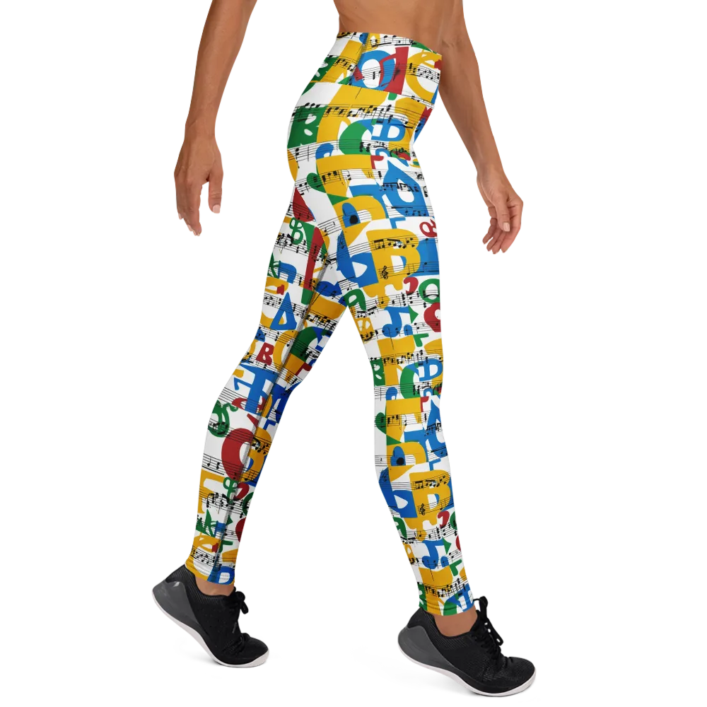 Chromatic Crescendo on Yoga Leggings — Right
