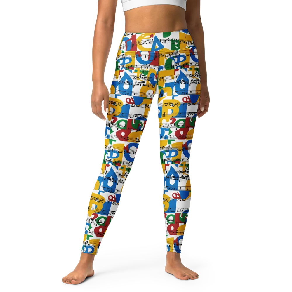 Chromatic Crescendo on Yoga Leggings — Front