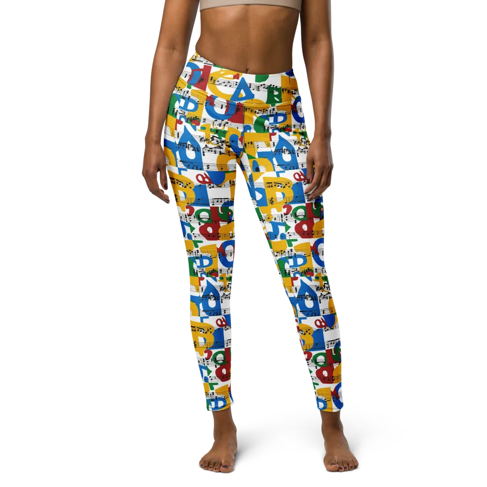 Chromatic Crescendo on Yoga Leggings — Front