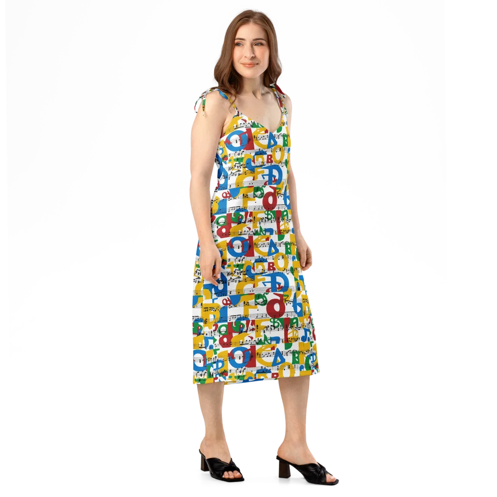 Chromatic Crescendo on Slip Dress — Right Front
