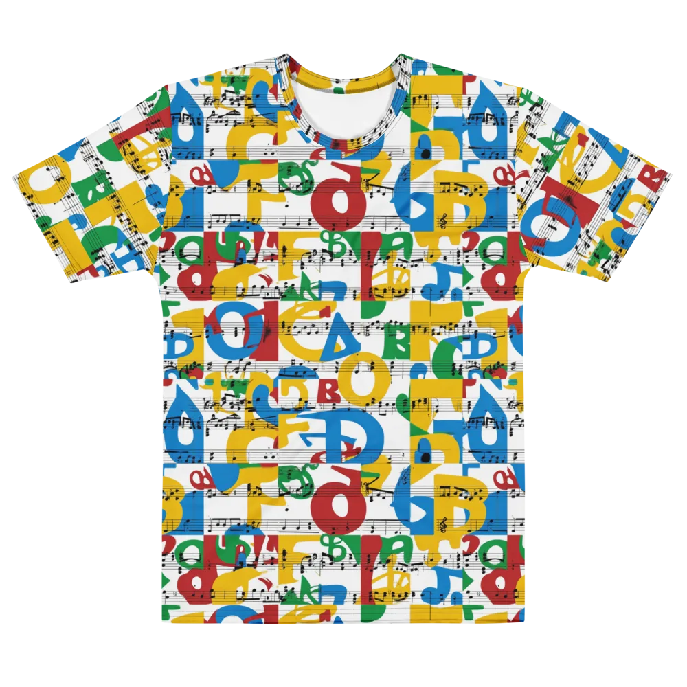 Chromatic Crescendo on Men's Cotton Crew Neck T-Shirt — Front