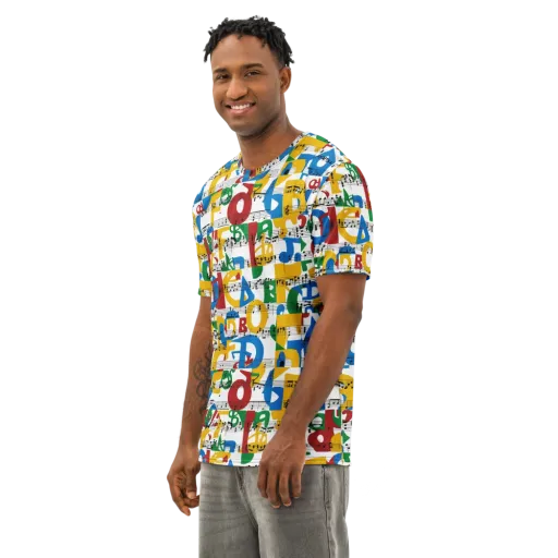 Chromatic Crescendo on a Men's Cotton Crew Neck T-Shirt