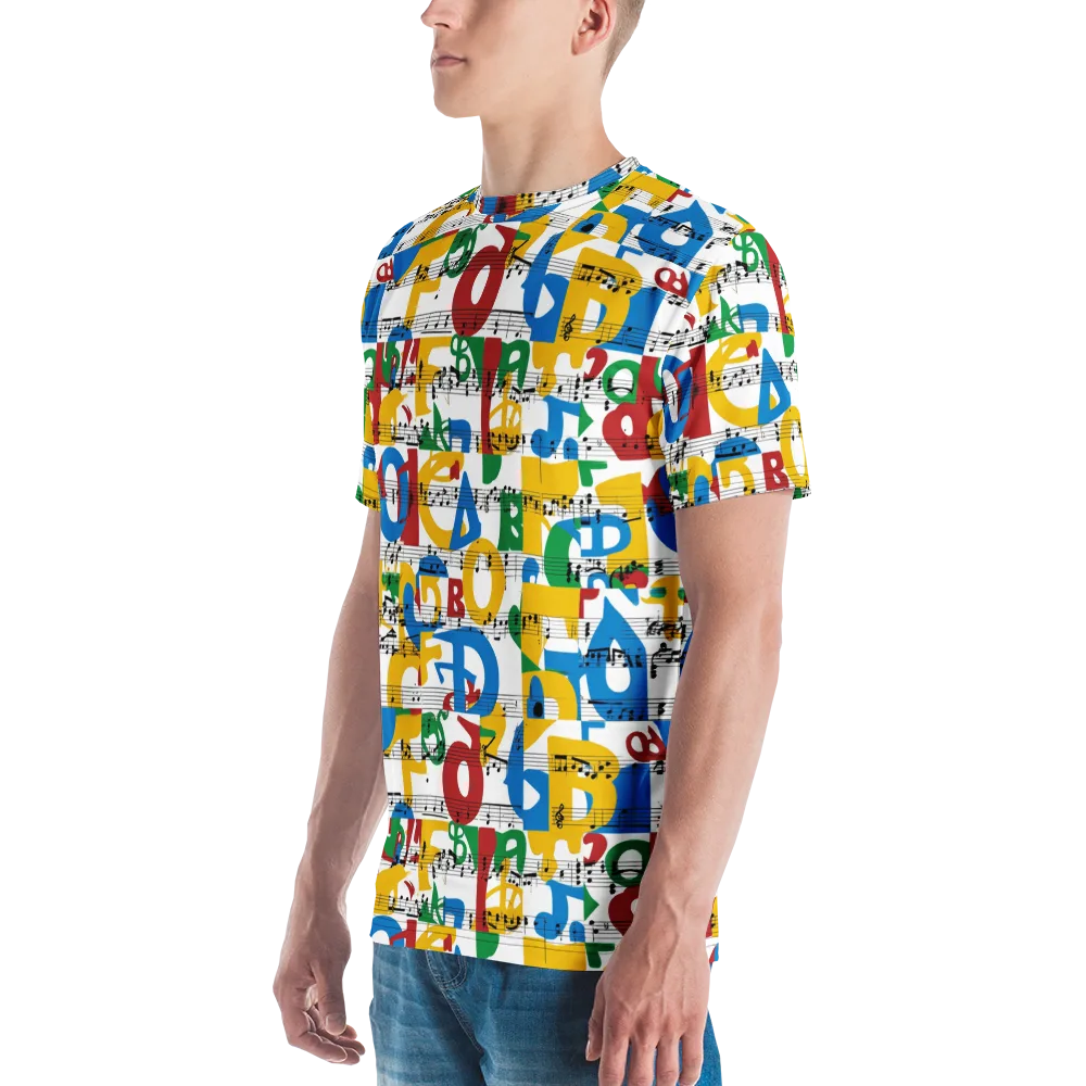 Chromatic Crescendo on Men's Crew Neck T-Shirt — Left