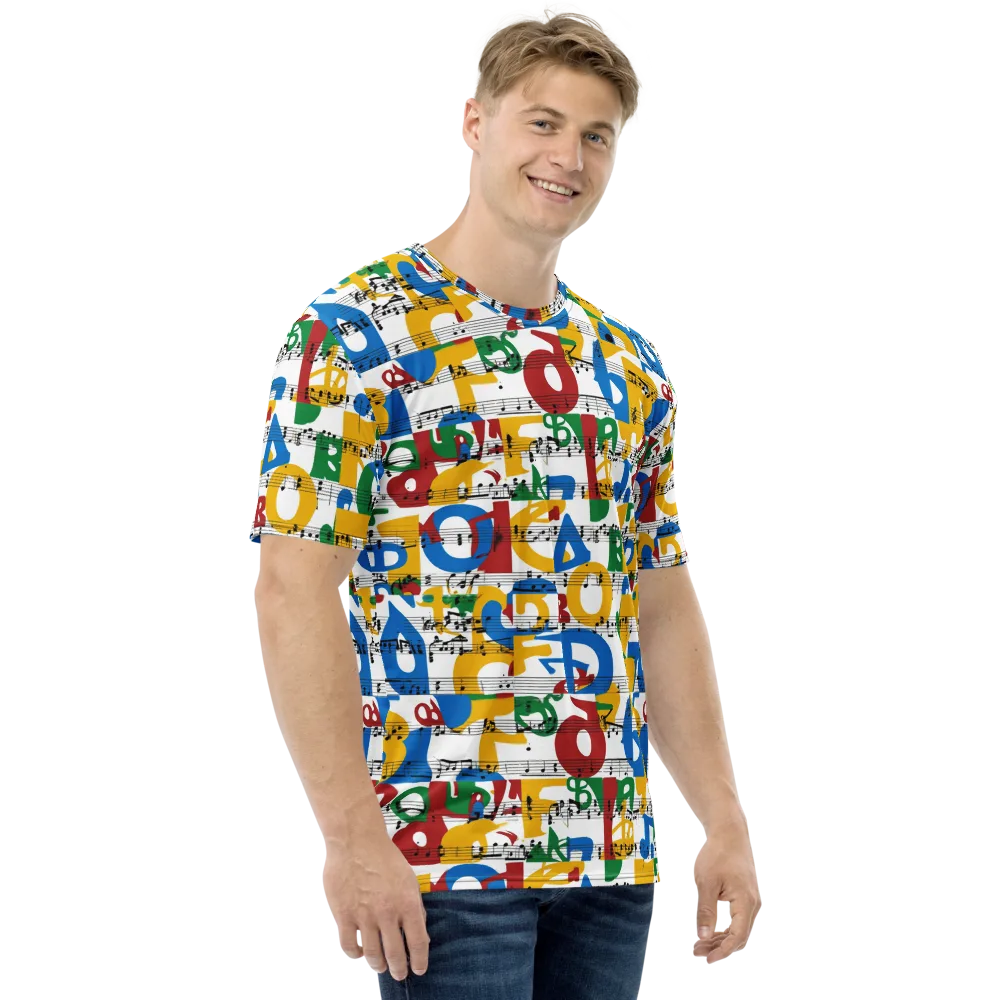 Chromatic Crescendo on Men's Crew Neck T-Shirt — Right