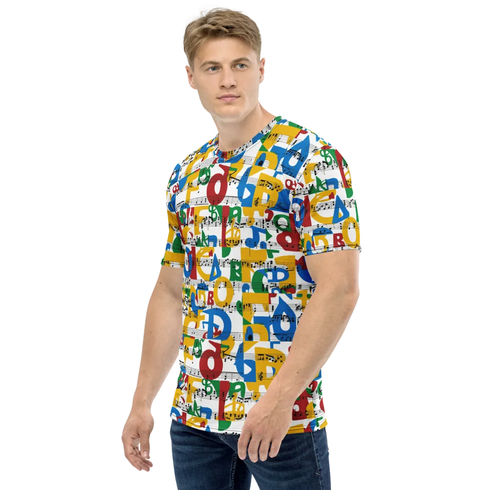Chromatic Crescendo on Men's Crew Neck T-Shirt — Left