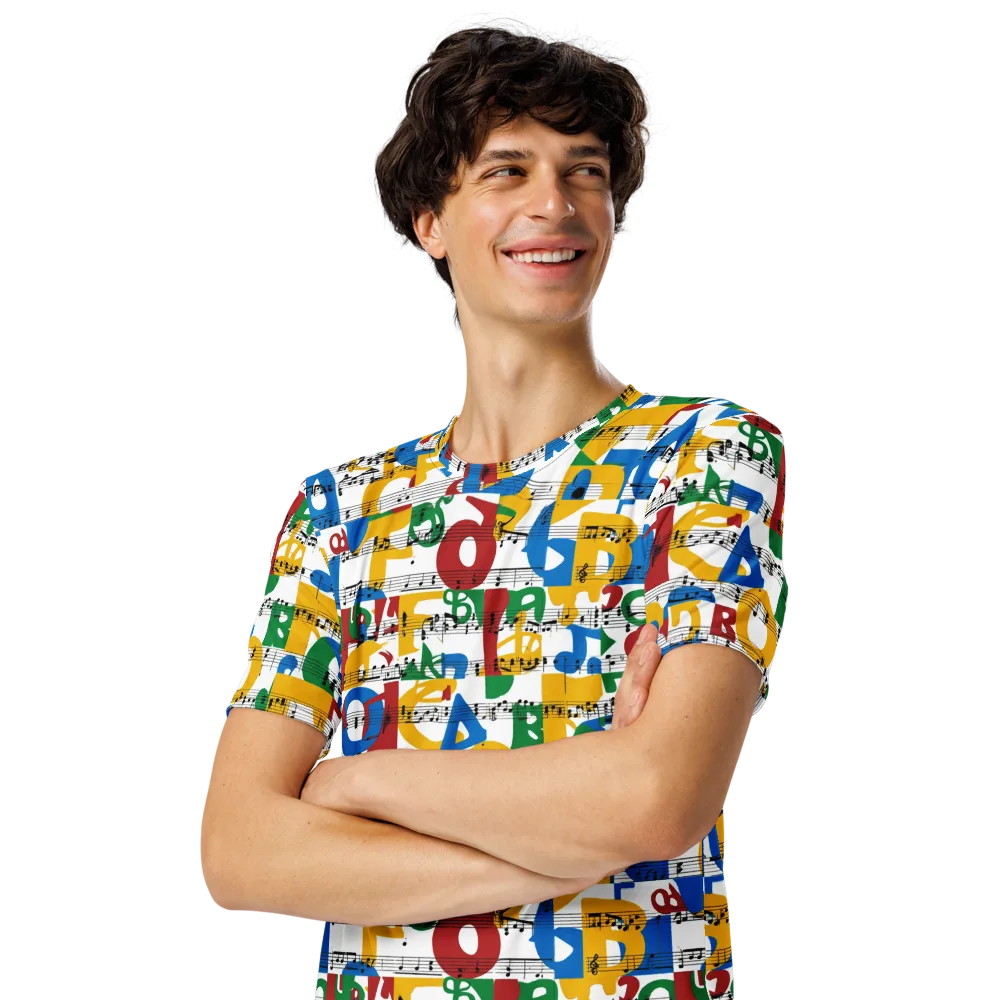 Chromatic Crescendo on Men's Crew Neck T-Shirt — Left Front
