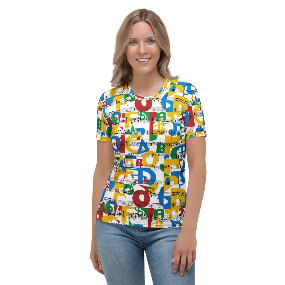 Chromatic Crescendo on Women's Crew Neck T-Shirt — Front