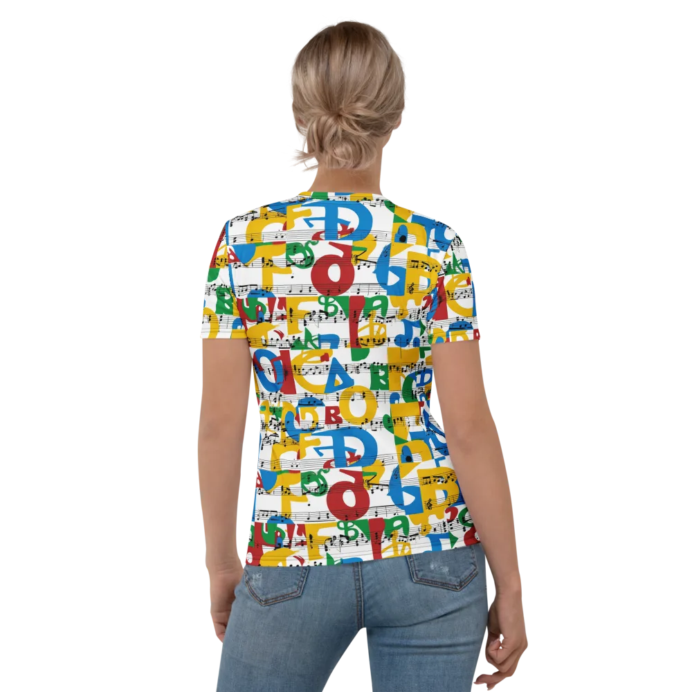 Chromatic Crescendo on Women's Crew Neck T-Shirt — Back
