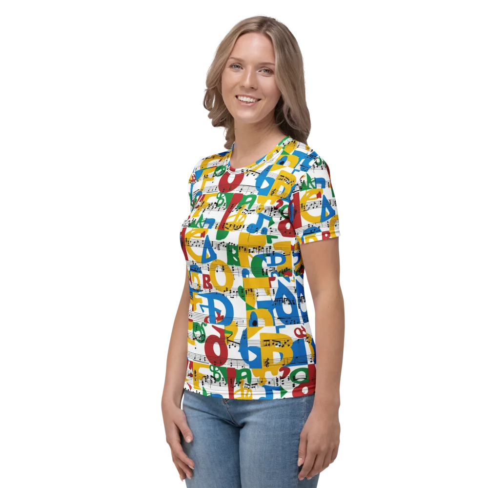 Chromatic Crescendo on Women's Crew Neck T-Shirt — Left