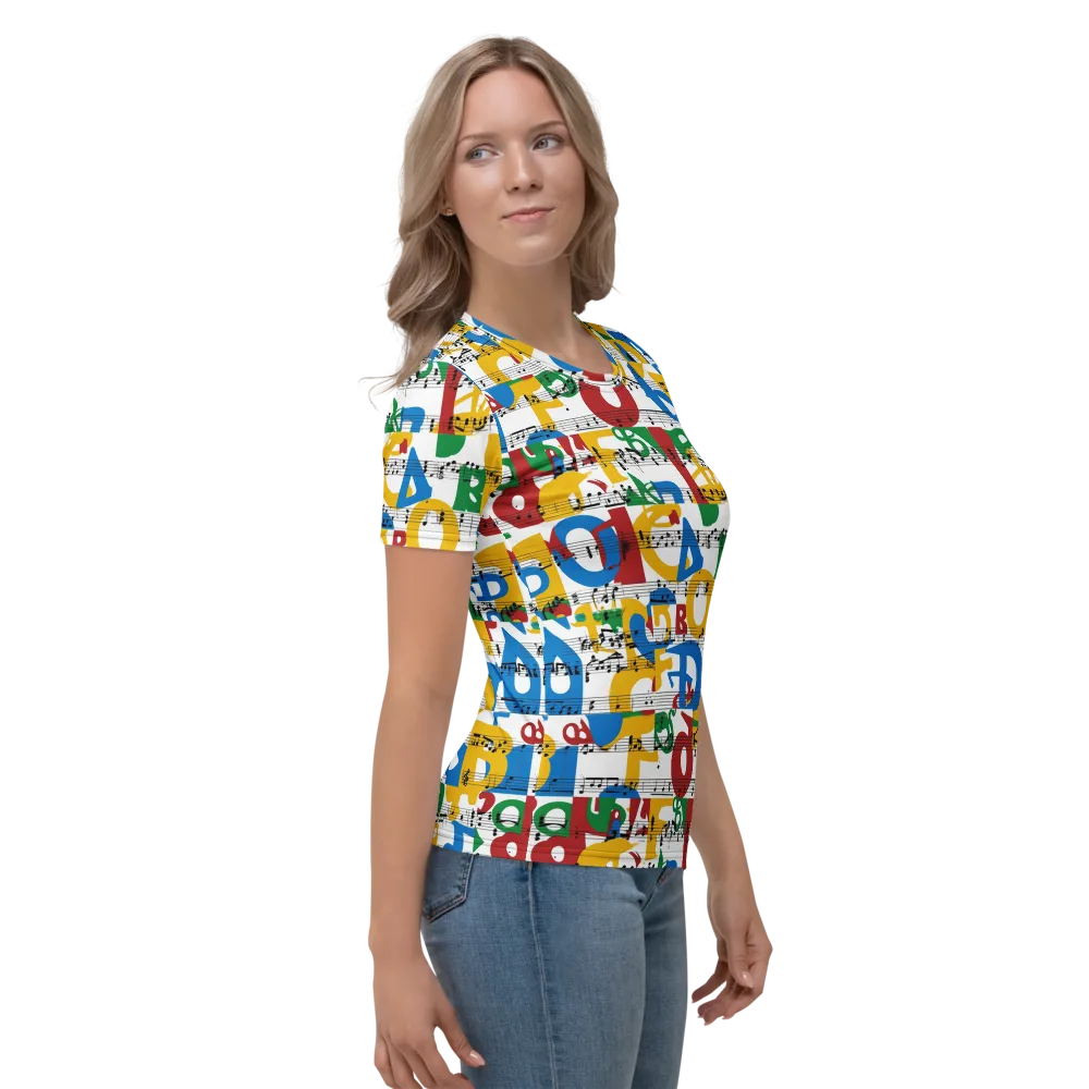 Chromatic Crescendo on Women's Crew Neck T-Shirt — Right