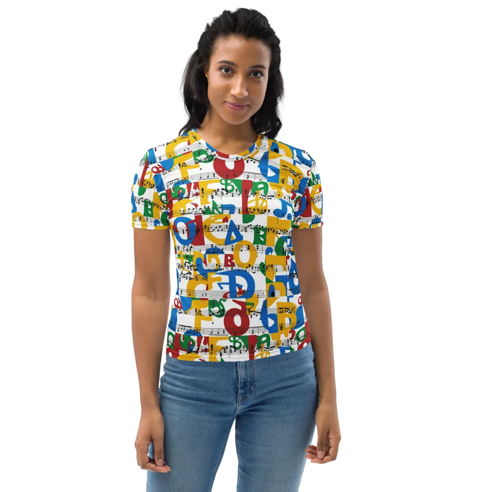 Chromatic Crescendo on Women's Crew Neck T-Shirt — Front