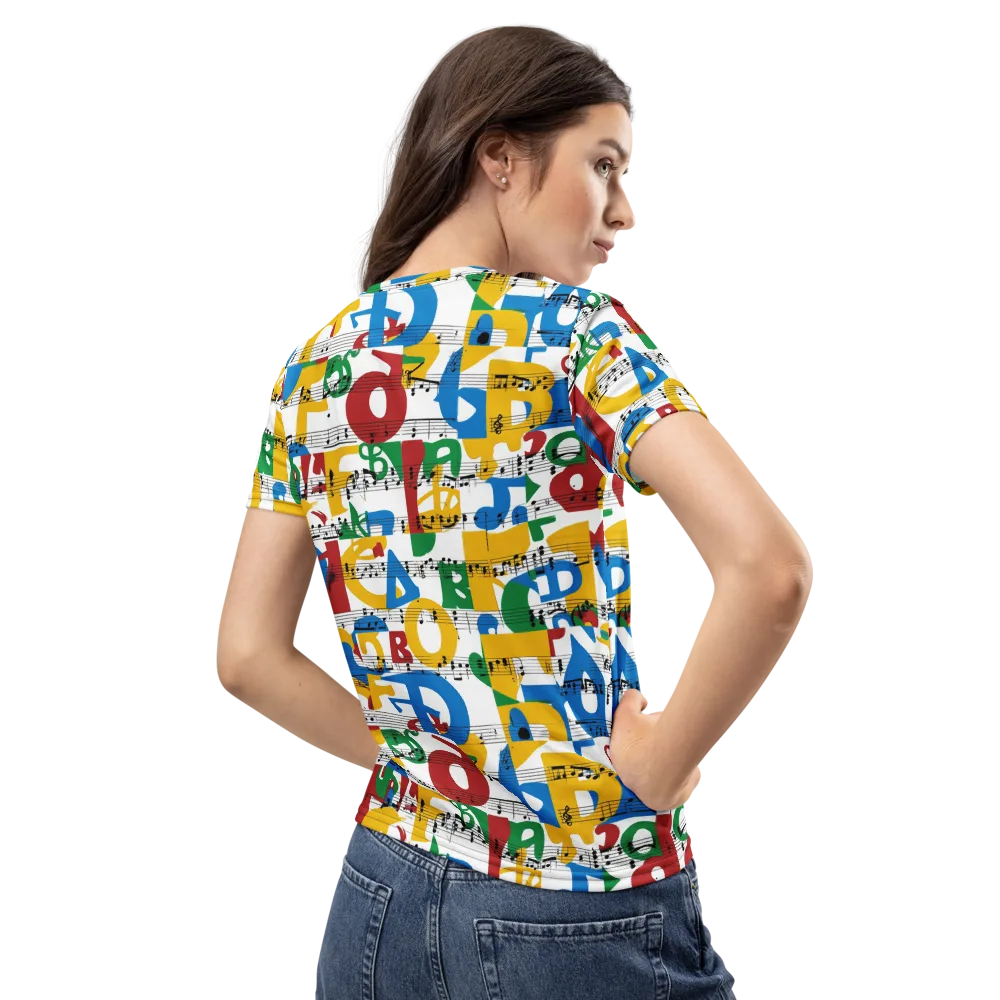 Chromatic Crescendo on Women's Crew Neck T-Shirt — Back