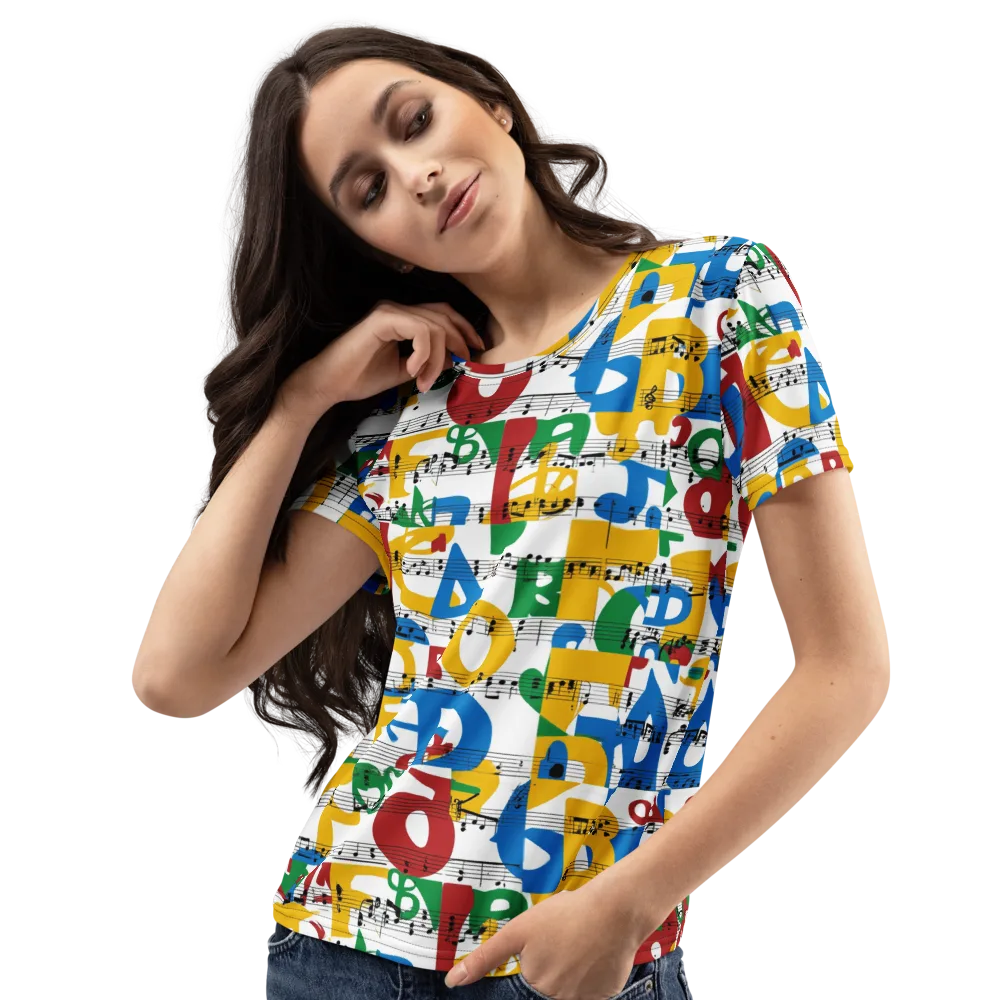Chromatic Crescendo on Women's Crew Neck T-Shirt — Left Front