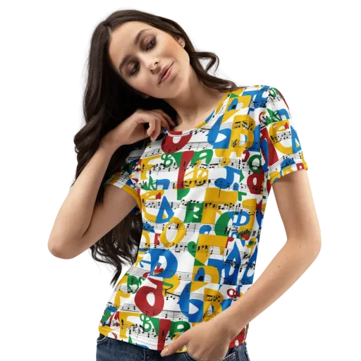 Chromatic Crescendo on a Women's Crew Neck T-Shirt