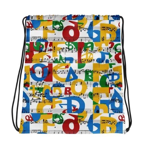 Chromatic Crescendo on a Drawstring Bag