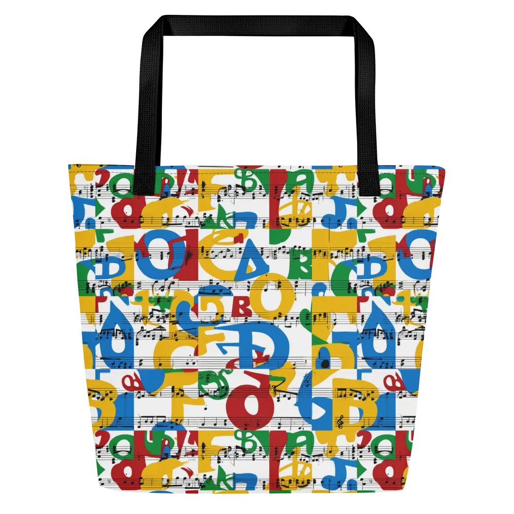 Chromatic Crescendo on Large Tote Bag W/ Pocket — Front