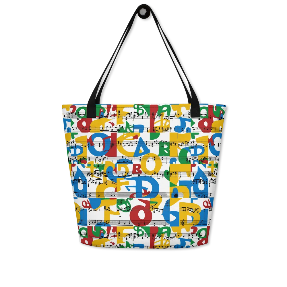 Chromatic Crescendo on Large Tote Bag W/ Pocket — Front