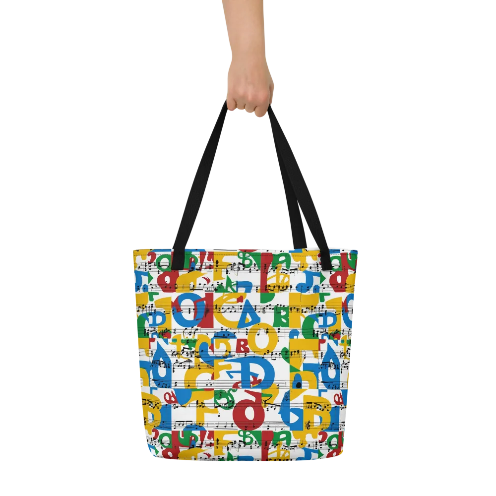 Chromatic Crescendo on Large Tote Bag W/ Pocket — Front