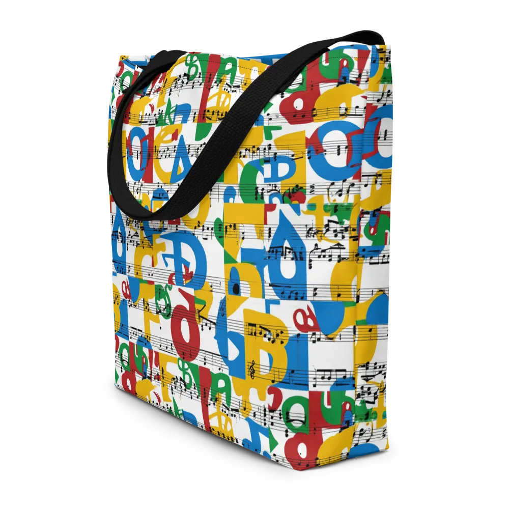 Chromatic Crescendo on Large Tote Bag W/ Pocket — Front