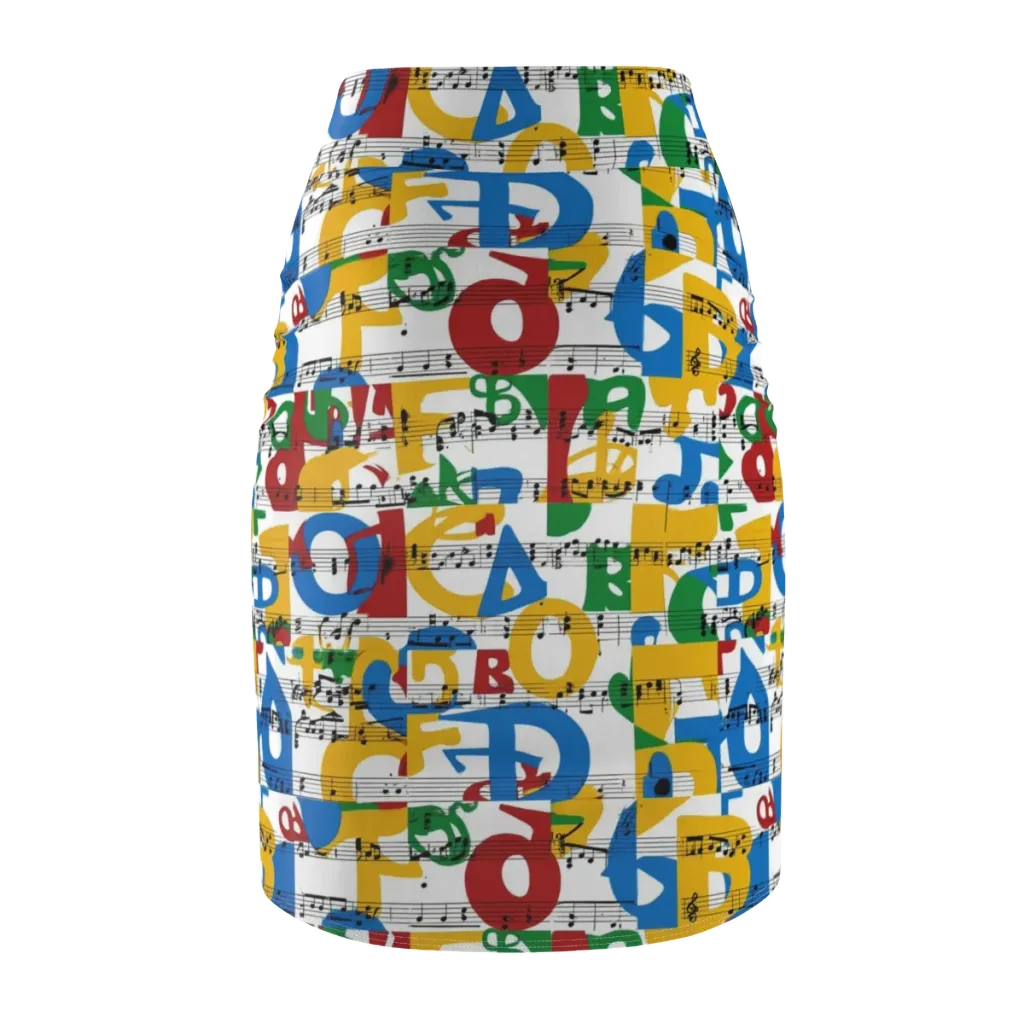 Chromatic Crescendo on Pencil Skirt — Back