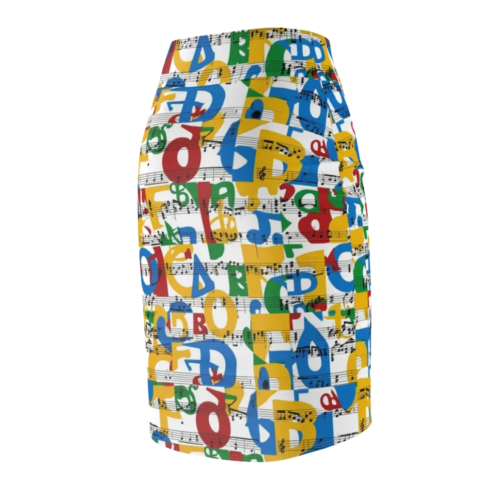 Chromatic Crescendo on Pencil Skirt — Back Side