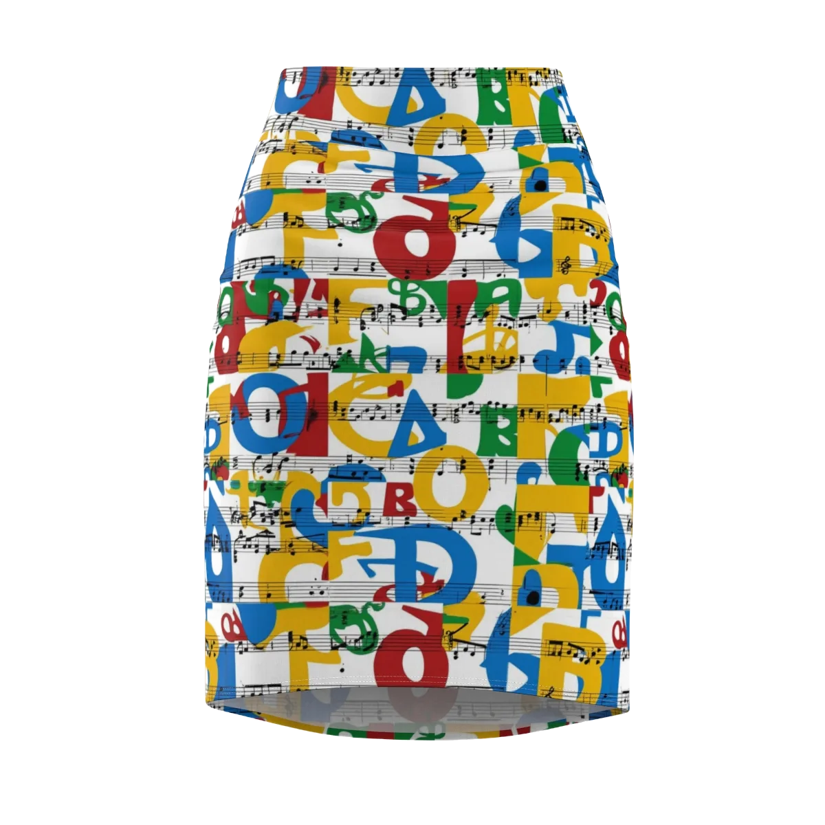 Chromatic Crescendo on Pencil Skirt — Front
