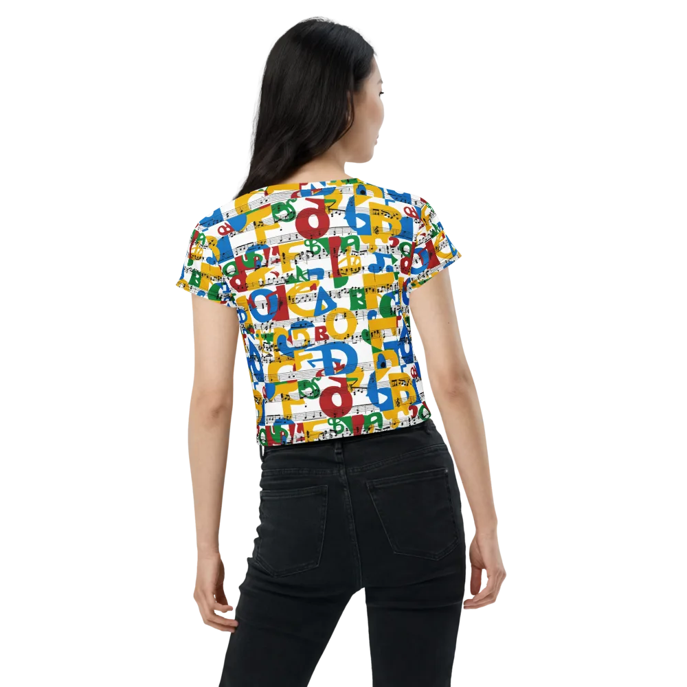Chromatic Crescendo on Crop Tee — Back