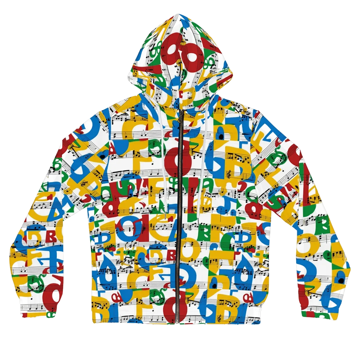 Chromatic Crescendo on Women's Full-Zip Hoodie — Front