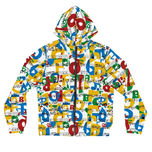 Chromatic Crescendo on a Women's Full-Zip Hoodie