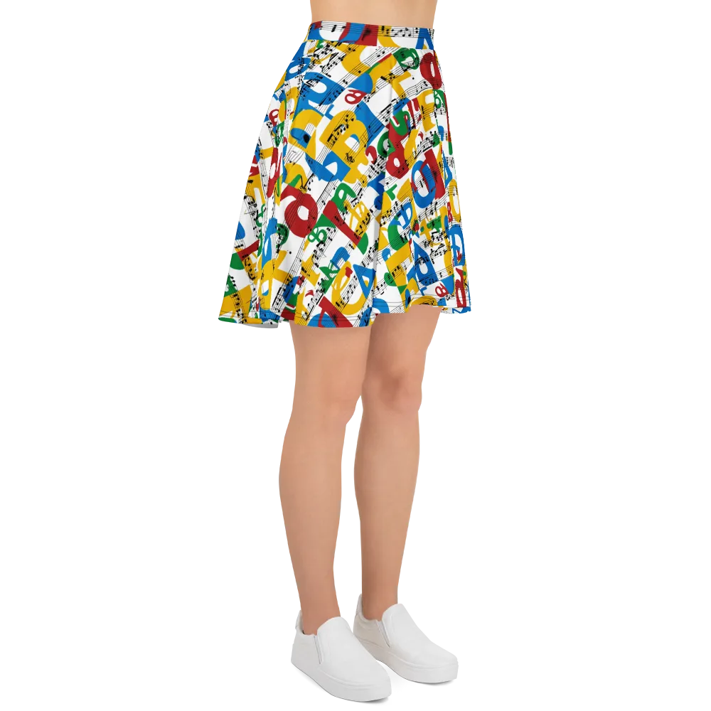 Chromatic Crescendo on Skater Skirt — Right