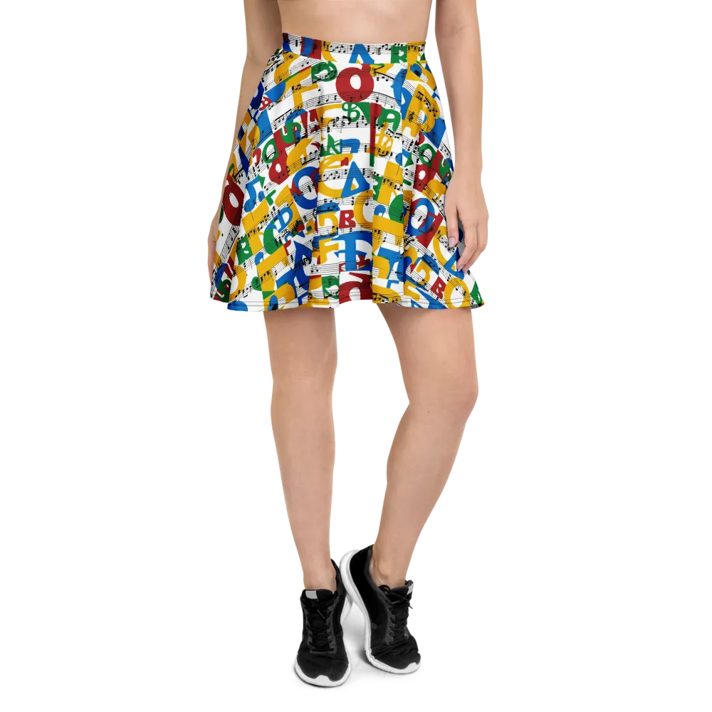 Chromatic Crescendo on Skater Skirt — Front