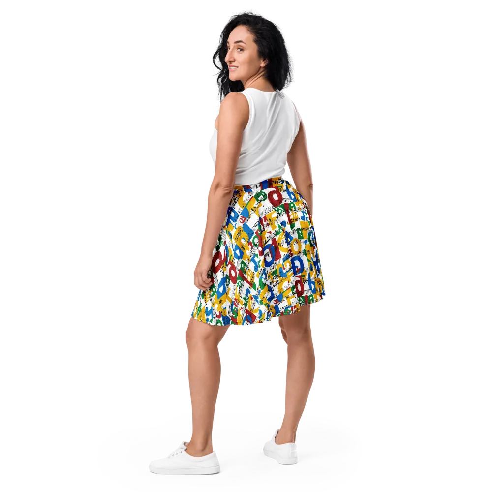 Chromatic Crescendo on Skater Skirt — Back