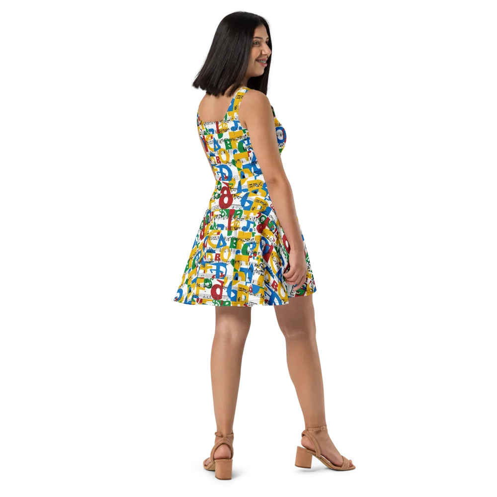 Chromatic Crescendo on Skater Dress — Right