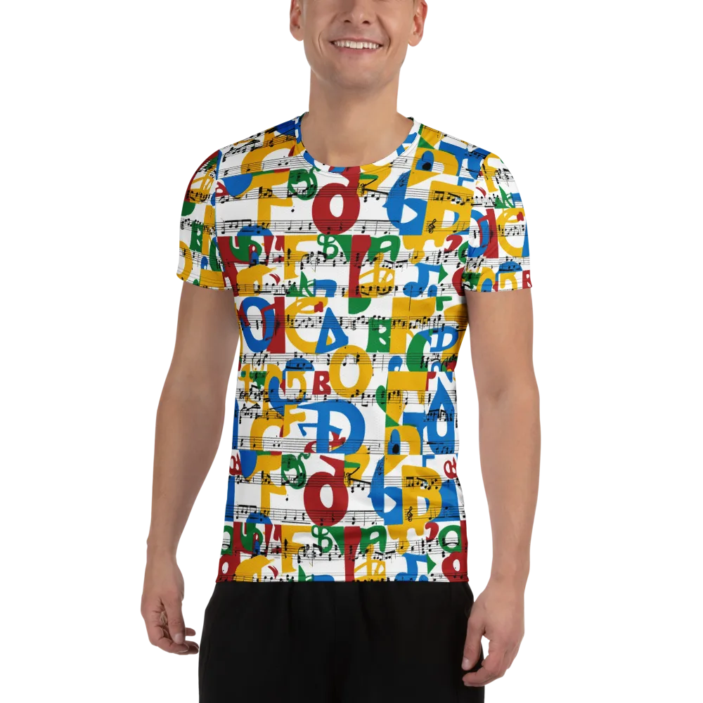 Chromatic Crescendo on Men's Athletic T-Shirt — Front