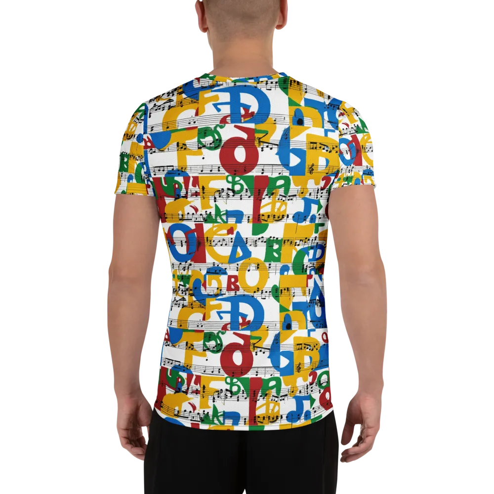 Chromatic Crescendo on Men's Athletic T-Shirt — Back