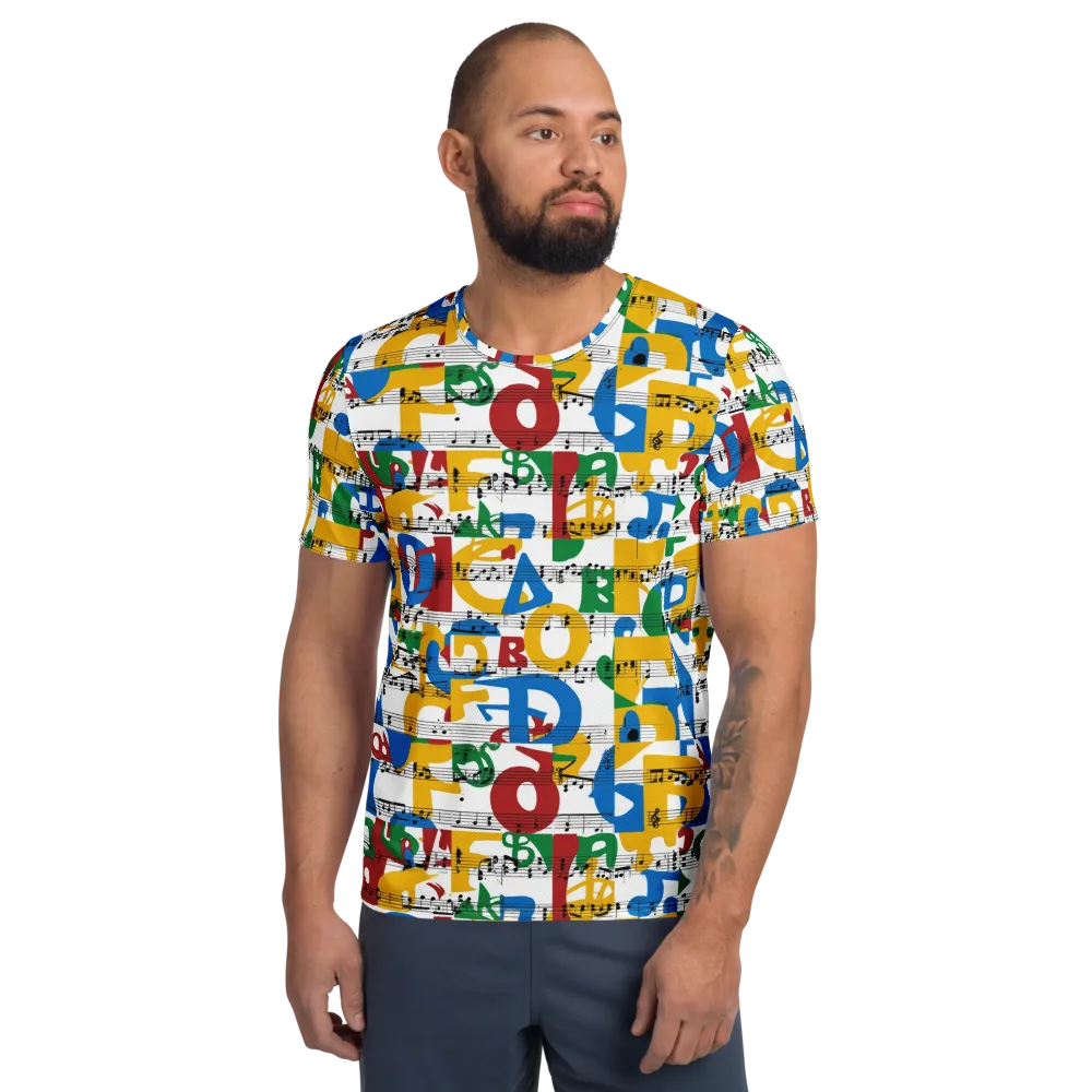 Chromatic Crescendo on Men's Athletic T-Shirt — Front