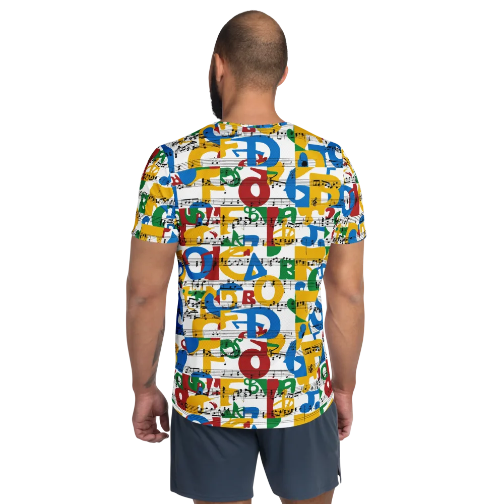 Chromatic Crescendo on Men's Athletic T-Shirt — Back