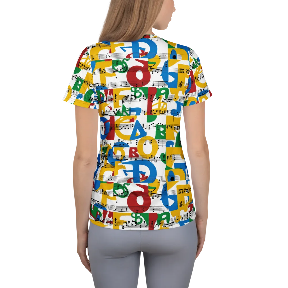 Chromatic Crescendo on Women's Athletic T-Shirt — Back