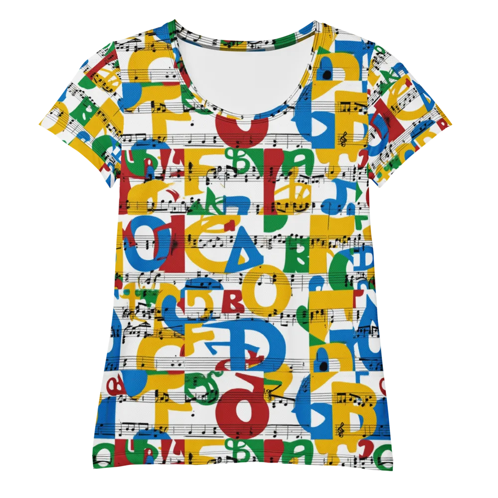 Chromatic Crescendo on Women's Athletic T-Shirt — Front
