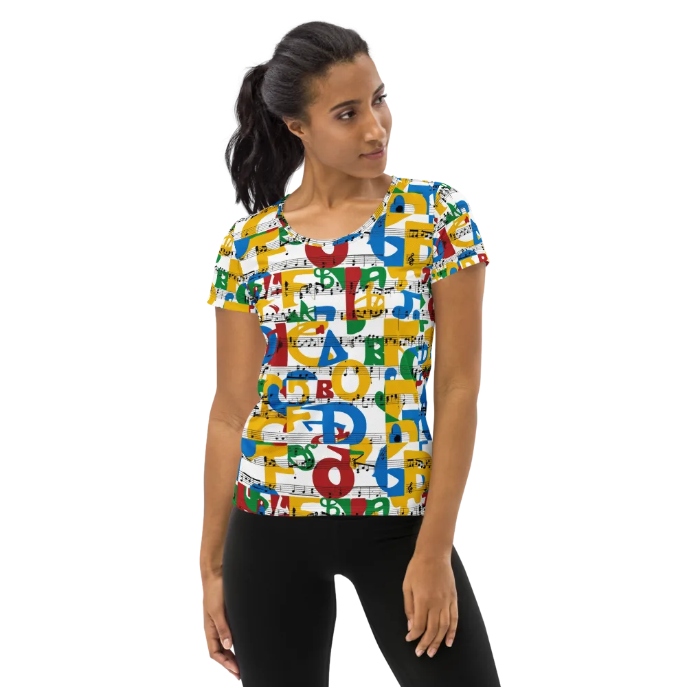Chromatic Crescendo on Women's Athletic T-Shirt — Front