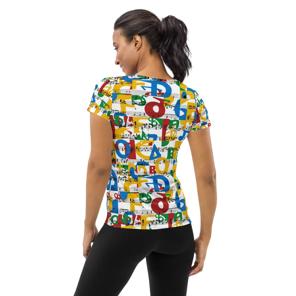 Chromatic Crescendo on Women's Athletic T-Shirt — Back