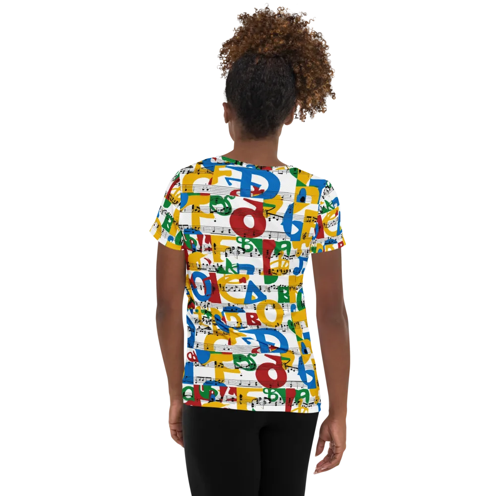 Chromatic Crescendo on Women's Athletic T-Shirt — Back
