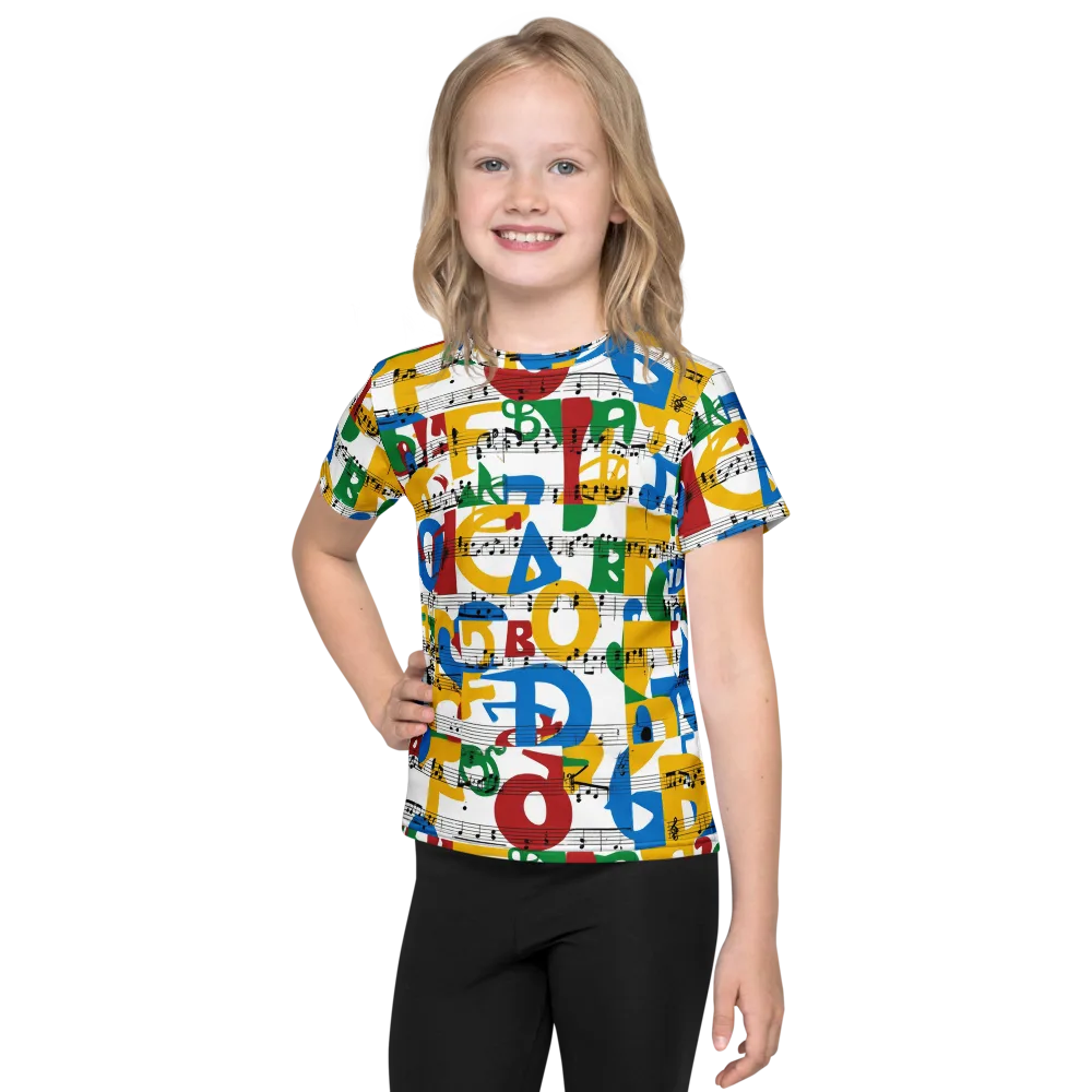 Chromatic Crescendo on Kids Crew Neck T-Shirt — Front