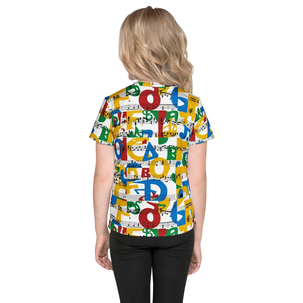 Chromatic Crescendo on Kids Crew Neck T-Shirt — Back