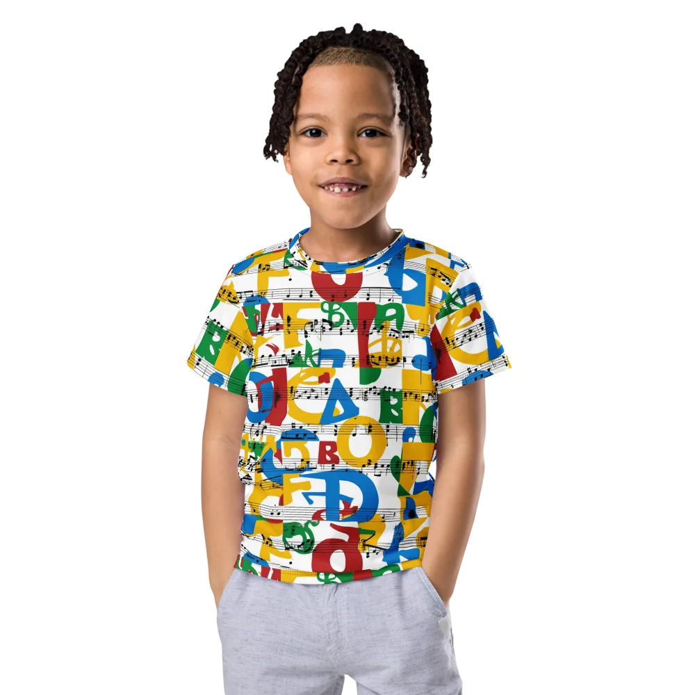 Chromatic Crescendo on Kids Crew Neck T-Shirt — Front